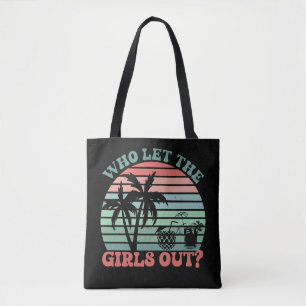 Retro Girl's Trip Weekend Sunset Tote Bag