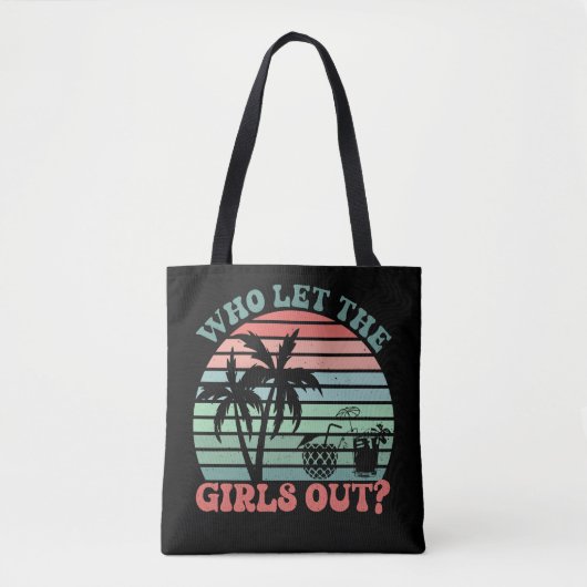Retro Girl's Trip Weekend Sunset Tote Bag (Voorkant)