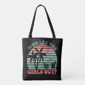 Retro Girl's Trip Weekend Sunset Tote Bag (Achterkant)