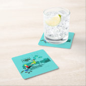 Retro Girls's nachts in Onderzetter met papier (Insitu)