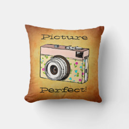 Retro Girly Camera Fotografe Square Pillow Kussen