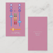 Retro Girly DJ Visitekaartje (Voorkant / Achterkant)