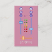 Retro Girly DJ Visitekaartje (Voorkant)