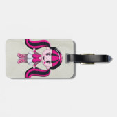 Retro Girly Monster Vampire Girl Bagagelabel (Achterkant horizontaal)