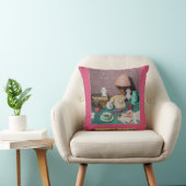 Retro Girly " Please" Afdrukken | Helder  Kussen (Stoel)