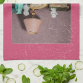 Retro Girly " Please" Print Helder Theedoek (Gevouwen)