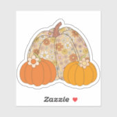 Retro, Girly Pumpkins Sticker (Vel)