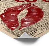 Retro Girly Quote krant Trendy Wall Art Poster (Hoek)