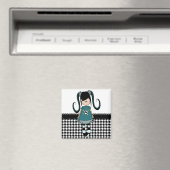 Retro Girly Rag Doll Magneet (Insitu (Vaatwasser))