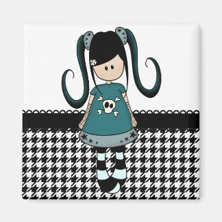 Retro Girly Rag Doll Magneet