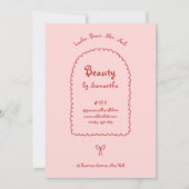 Retro Girly Roze & Rode Hand Getrokken Boho Prijs  (Achterkant)