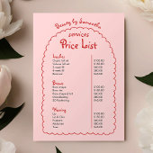 Retro Girly Roze & Rode Hand Getrokken Boho Prijs 