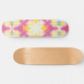 Retro Girly Tie Dye Aangepaste persoonlijke naam Persoonlijk Skateboard (Horizontaal)