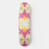 Retro Girly Tie Dye Aangepaste persoonlijke naam Persoonlijk Skateboard (Voorkant)