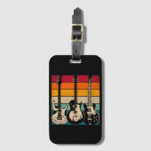 Retro gitaar  bagagelabel (Voorkant (verticaal))