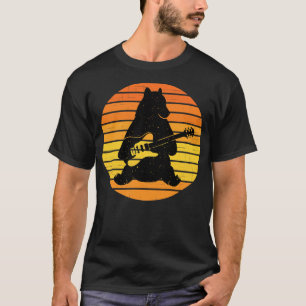 Retro gitaar Beer T-shirt