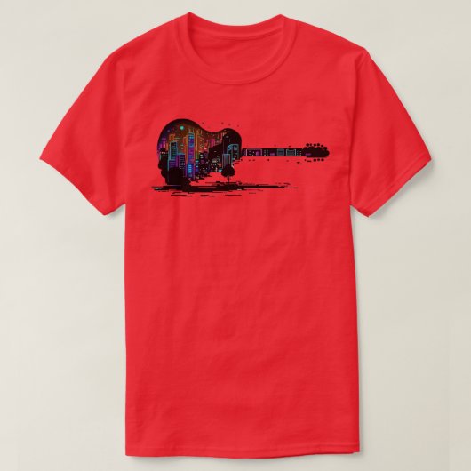  Retro gitaar geschenken gitarist muzikant Conc T-shirt (Design voorkant)