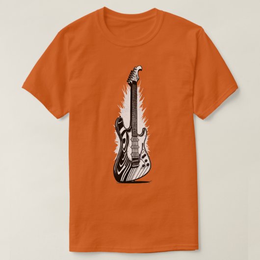 Retro Gitaar Gift Gitarist Rock Concert Festival T-shirt (Design voorkant)
