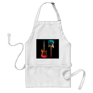 Retro Gitaar Gitarist Elektrische Basgitaar Rock M Standaard Schort