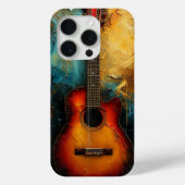 Retro gitaar kunst Case-Mate iPhone case (Achterkant)