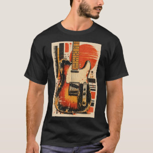 Retro gitaar t-shirt