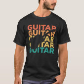 Retro  gitaargeschenk voor gitaristen t-shirt (Voorkant)