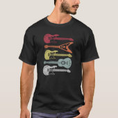  retro gitaren muziek T-shirt (Voorkant)