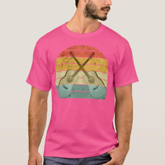 Retro gitarist muzikanten akoestische gitaar Lo T-shirt