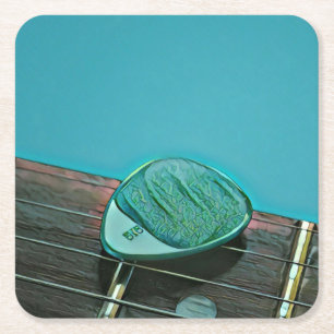 retro-gitarkunst voor gitarist kartonnen onderzetters