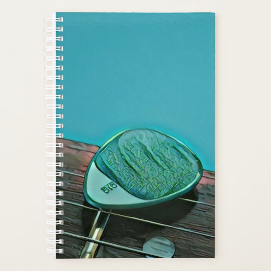  retro-gitarkunst voor gitarist planner (Voorkant)