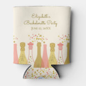 Retro Glam 1960 Champagne Bachelorette Party Blikjeskoeler (Voorkant)