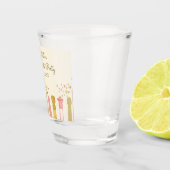 Retro Glam 1960 Champagne Bachelorette Party Shot Glas (Rechts)