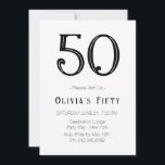 Retro Glam 50th Birthday Party Invitation Kaart<br><div class="desc">Retro Glam 50th Birthday Party Invitation. Eenvoudig aan te passen met je eigen klantgegevens.</div>