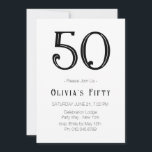Retro Glam 50th Birthday Party Invitation Kaart<br><div class="desc">Retro Glam 50th Birthday Party Invitation. Eenvoudig aan te passen met je eigen klantgegevens.</div>