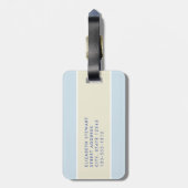 Retro Glam - Aangepast Ice Blue en Opal Bagagelabel (Achterkant verticaal)