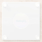 Retro Glam Aangepast roze en Opal Glazen Onderzetter (Achterkant)