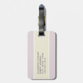 Retro Glam Aangepast roze en optisch Bagagelabel (Achterkant verticaal)