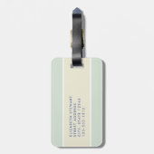 Retro Glam Aangepaste Mint Green en Opal Bagagelabel (Achterkant verticaal)
