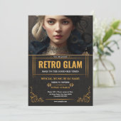Retro Glam Feest Flyer Sjabloon (Staand voorkant)