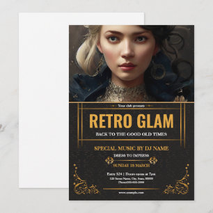 Retro Glam Feest Flyer Sjabloon