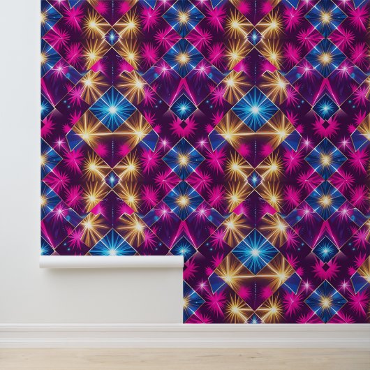 Retro Glam geometrische schil en stick Behang (Applicatie)