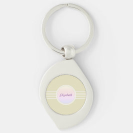Retro Glam Gepersonaliseerde Glanzende Goud en Opa Sleutelhanger
