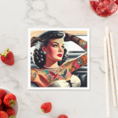 Retro Glam getatoeëerde pin-up Servet (Insitu)