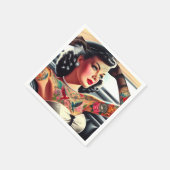 Retro Glam getatoeëerde pin-up Servet (Hoek)