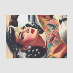 Retro Glam getatoeëerde pin-up Tissuepapier