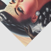 Retro Glam getatoeëerde pin-up Tissuepapier (Detail)