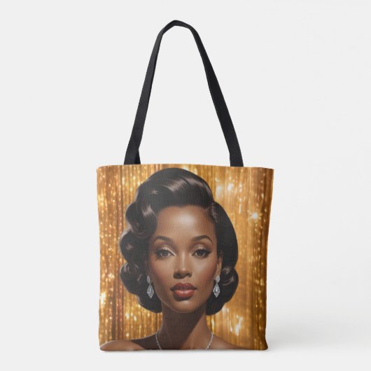 Retro Glam Girl (Diana) Tote Bag (Achterkant)