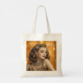 Retro Glam Girl (Ingrid) Tote Bag (Achterkant)