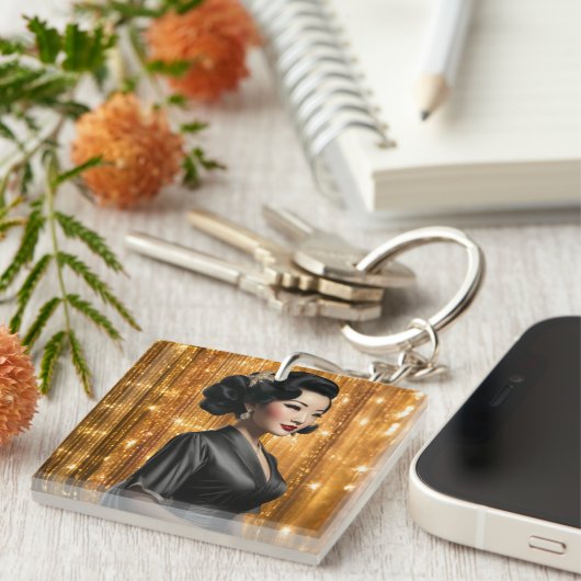 Retro Glam Girls (Keiko) Sleutelhanger (Voorkant Rechts)