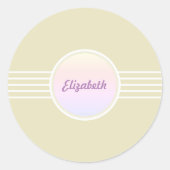 Retro Glam Gold en optische envelop Ronde Sticker (Voorkant)